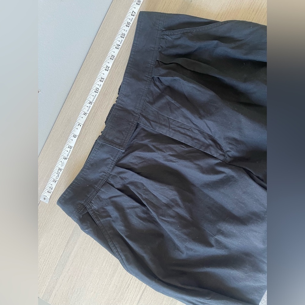 by Anthropologie | Black Cotton Wide-Leg Trouser Office Capsule Wardrobe 16 Tall - Picture 5 of 8
